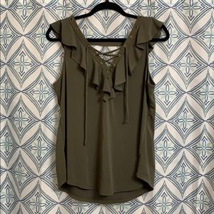 Olive green tank top/blouse